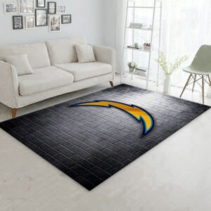 Los Angeles Chargers Nfl Rug Bedroom Rug Christmas Gift US Decor