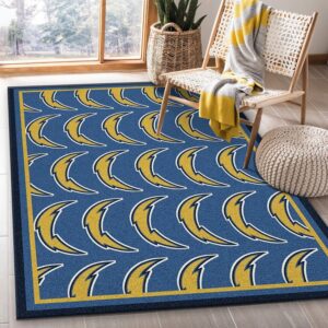 Los Angeles Chargers Repeat Rug Nfl Team Area Rug Carpet