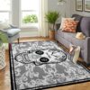 Los Angeles Kings Nhl Team Logo Skull Flower Style Nice Gift Home Decor Rectangle Area Rug