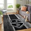 Los Angeles Kings Nhl Team Logo Wooden Style Nice Gift Home Decor Rectangle Area Rug
