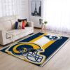 Los Angeles Rams Nfl Team Logo Helmet Nice Gift Home Decor Area Rug Rugs For Living Room Rug Home Decor