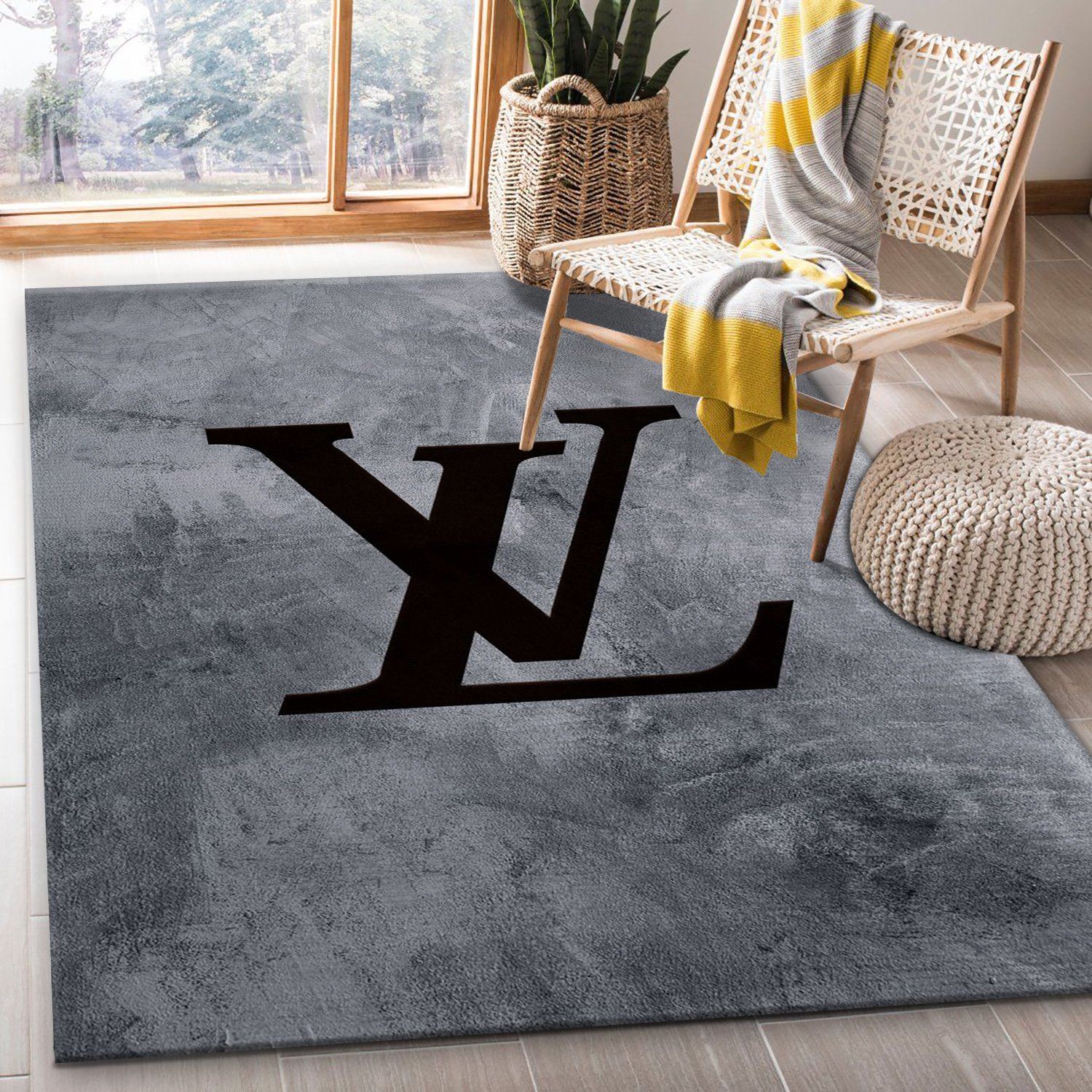 Louis Vuitton Area Rug Fashion Brand Rug Christmas Gift US Decor