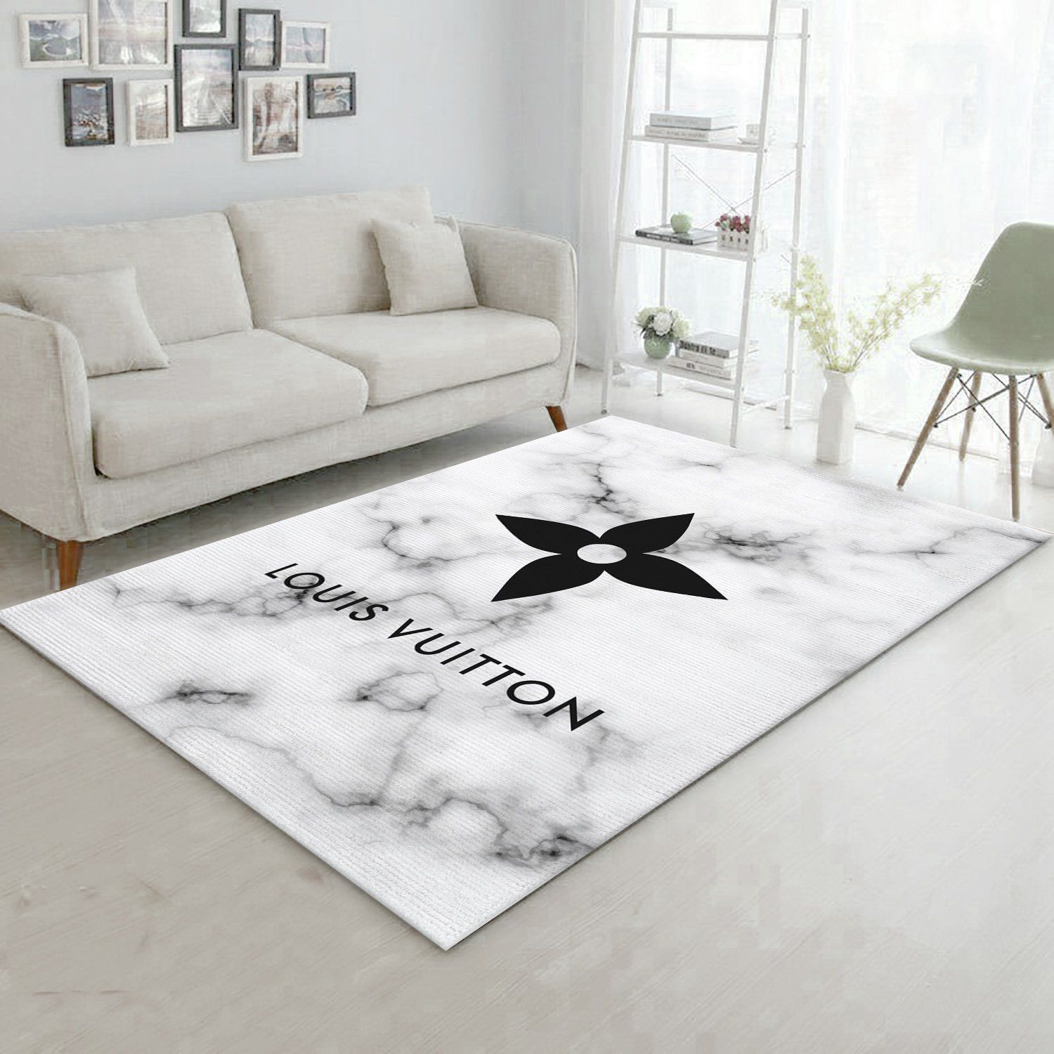 Lv Fashion Area Rug Fashion Brand Rug Christmas Gift US Decor