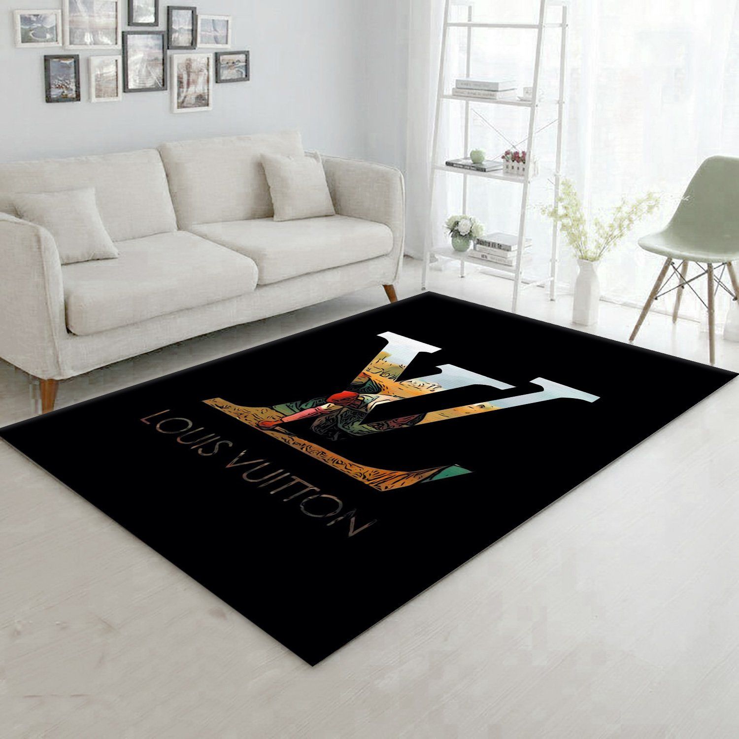 Louis Vuitton rug home decor - living room 2