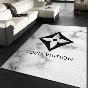 Louis Vuitton Logo Gold Living Room Area Carpet Living Room Rugs The US  Decor