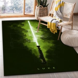 Luke Area Rug Star Wars Lightsabers Rug Christmas Gift US Decor