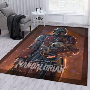 Mandalorian Baby Yoda Ver11 Rug Living Room Rug Home Decor