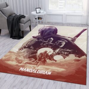 Mandalorian Baby Yoda Ver12 Christmas Gift Rug Living Room Rug Floor Decor Home Decor
