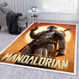 Mandalorian Baby Yoda Ver19 Christmas Gift Rug Living Room Rug US Gift Decor