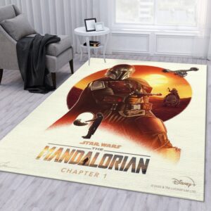 Mandalorian Baby Yoda Ver22 Rug Living Room Rug Home Decor