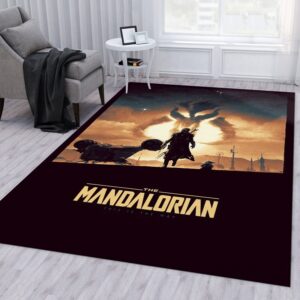 Mandalorian Baby Yoda Ver34 Area Rug For Christmas Bedroom Rug Home Decor