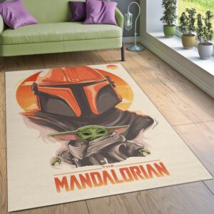 Mandalorian Baby Yoda Ver39 Noel Gift Rug Living Room Rug Home Decor