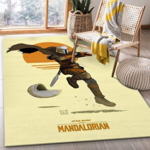 Mandalorian Baby Yoda Ver41 Rug Bedroom Rug Home Decor