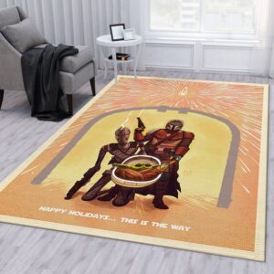Mandalorian Baby Yoda Ver44 Rug Living Room Rug Floor Decor Home Decor