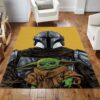 Mandalorian Baby Yoda Ver56 Area Rug Bedroom Rug Floor Decor Home Decor