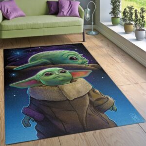 Mandalorian Baby Yoda Ver58 Area Rug For Christmas Bedroom Rug Home Decor