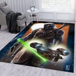 Mandalorian Baby Yoda Ver69 Area Rug For Christmas Living Room Rug Home Decor