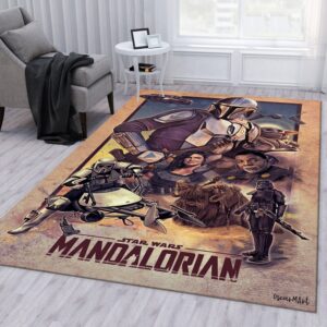 Mandalorian Baby Yoda Ver8 Noel Gift Rug Bedroom Rug US Gift Decor