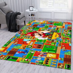 Mario All Rug Bedroom Rug Christmas Gift US Decor