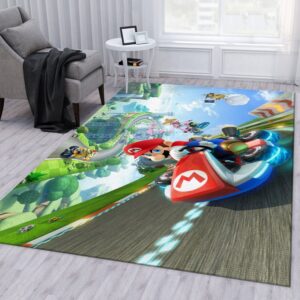 Mario Racing Area Rug Living Room Rug US Gift Decor
