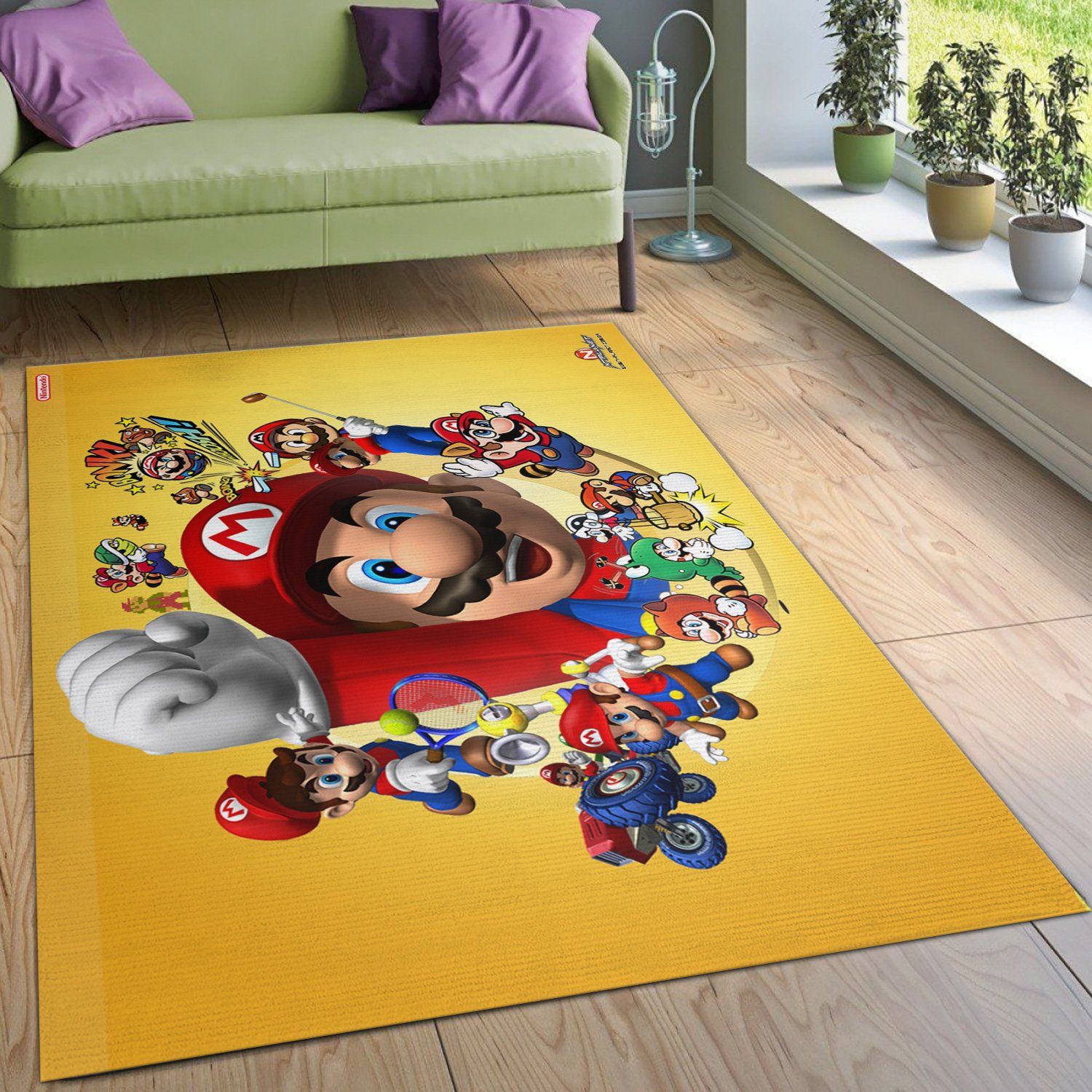 Mario Ver11 Area Rug For Christmas Bedroom Rug Floor Decor Home Decor