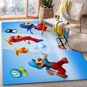 Mario Ver6 Gaming Area Rug Bedroom Rug US Gift Decor