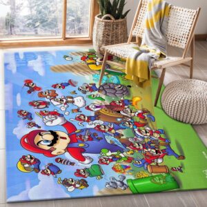 Mario Ver7 Area Rug Living Room Rug Floor Decor Home Decor