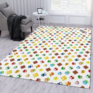 Mario Ver8 Area Rug For Christmas Bedroom Rug Christmas Gift US Decor