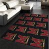 Maryland University Repeating Logo Rug NCAA Area Rug