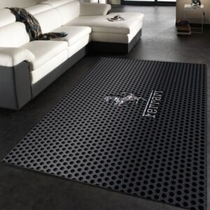 Metal Ferrari Logo Area Rug Living Room Floor Decor Home Decor