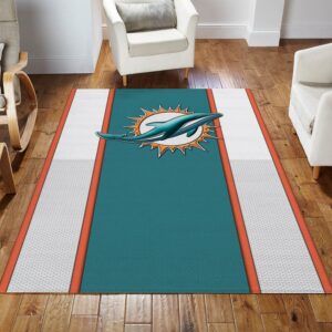 Miami Dolphins 11 NFL Noel Gift Rug Living Room Rug Floor Decor Home Decor