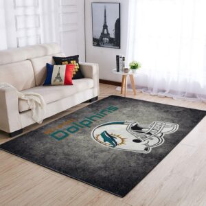 Miami Dolphins Area Rug Nfl Football Floor Decor