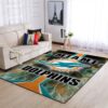 Miami Dolphins Area Rug Nfl Football Floor Decor 1910072