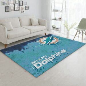 Miami Dolphins Fade Rug Nfl Team Area Rug Carpet
