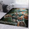 Miami Dolphins Galax NFL Christmas Gift Rug Living Room Rug Floor Decor Home Decor