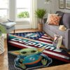 Miami Dolphins Nfl Team Logo Baby Yoda Us Style Nice Gift Home Decor Rectangle Area Rug