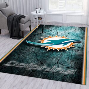 Miami Edge Galaxy NFL Noel Gift Rug Living Room Rug Floor Decor Home Decor