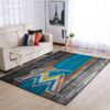 Miami Marlins Mlb Team Logo Wooden Style Style Nice Gift Home Decor Rectangle Area Rug