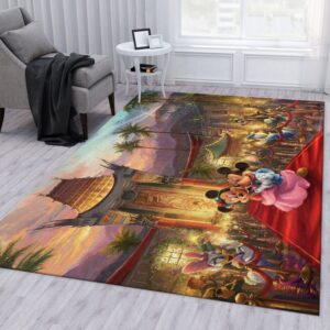 Mickey And Minnie In Hollywood Christmas Gift Rug Living Room Rug Home Decor
