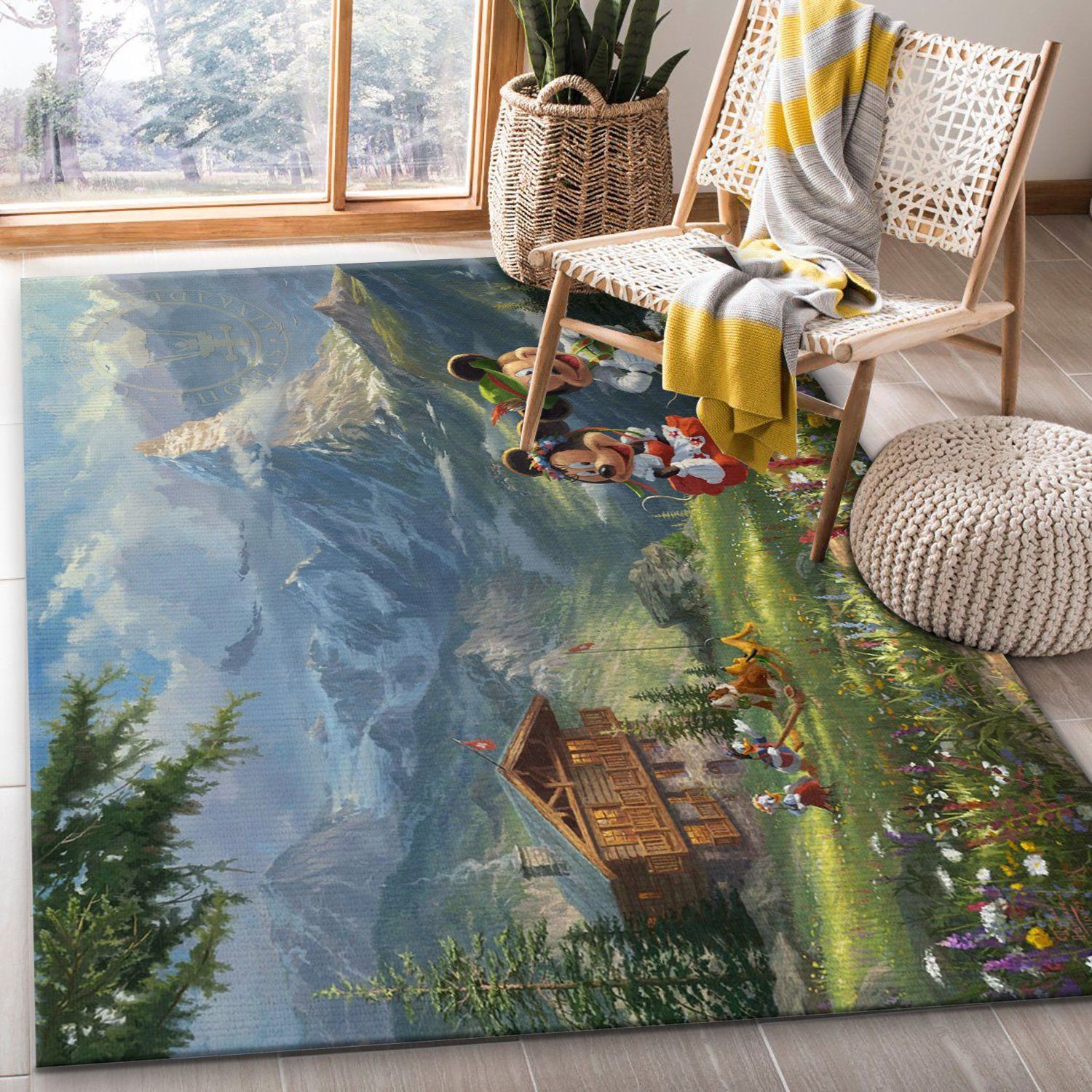 Mickey And Minnie In The Alps Rug Bedroom Rug Home Decor
