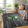 Milwaukee Bucks Nba Team Logo Grey Wooden Style Nice Gift Home Decor Rectangle Area Rug