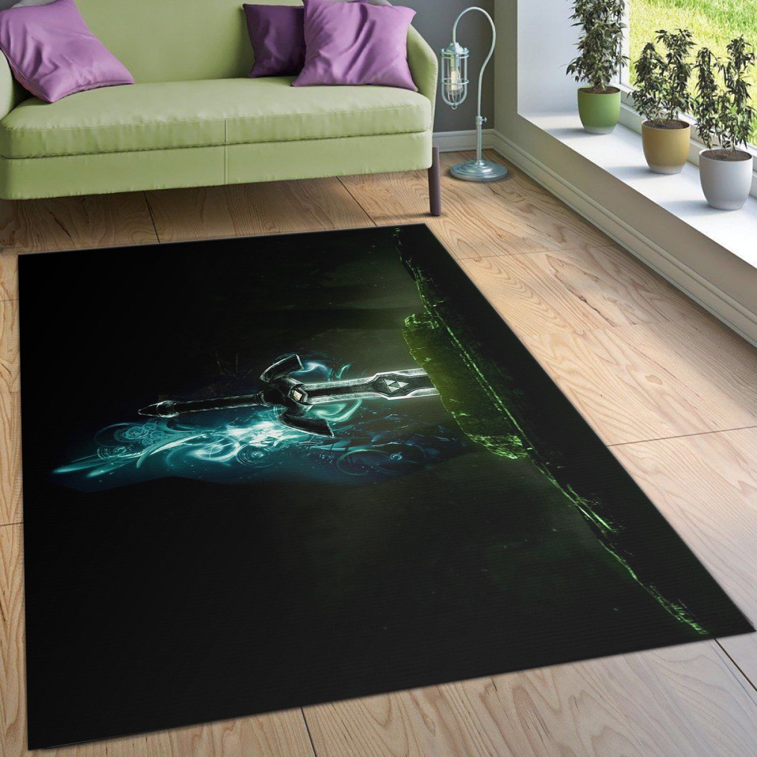 Minecraft Area Rug Living Room Rug Family Gift US Decor