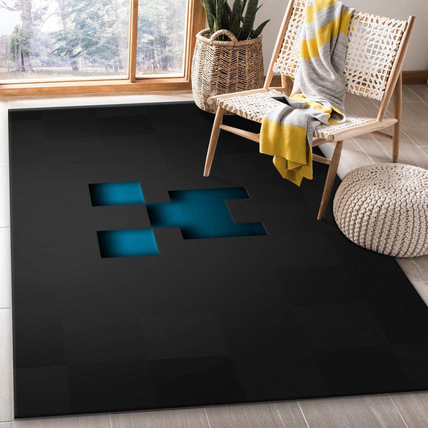 Minecraft Area Rug Living Room Rug Floor Decor Home Decor