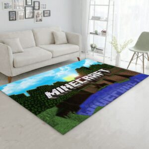 Minecraft Area Rug Living Room Rug US Gift Decor