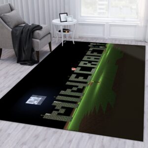 Minecraft Gaming Area Rug Bedroom Rug US Gift Decor