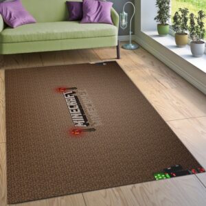 Minecraft Gaming Area Rug Living Room Rug Christmas Gift US Decor
