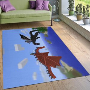 Minecraft Rug Living Room Rug Floor Decor Home Decor