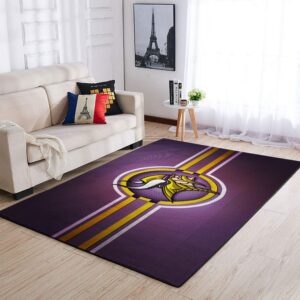 Minnesota Vikings Area Rug Nfl Football Floor Decor 1910071