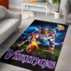 Minnesota Vikings Ferocious Football Nfl Area Rug Rugs For Living Room Rug Home Decor
