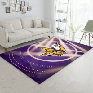 Minnesota Vikings NFL Area Rug Bedroom Rug Christmas Gift US Decor